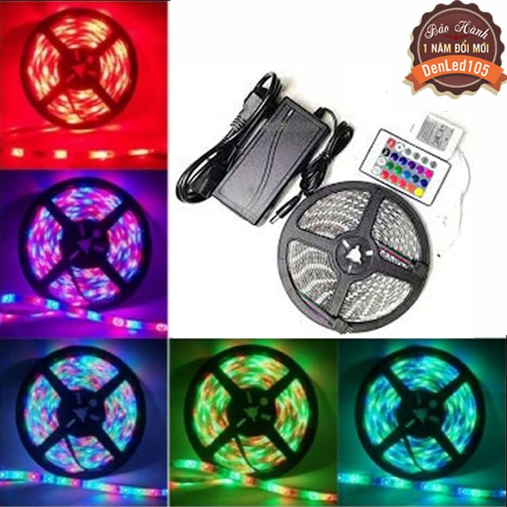 LED DÂY DÁN 5050 RGB + REMOTE + NGUỒN ADAPTER 12V5A