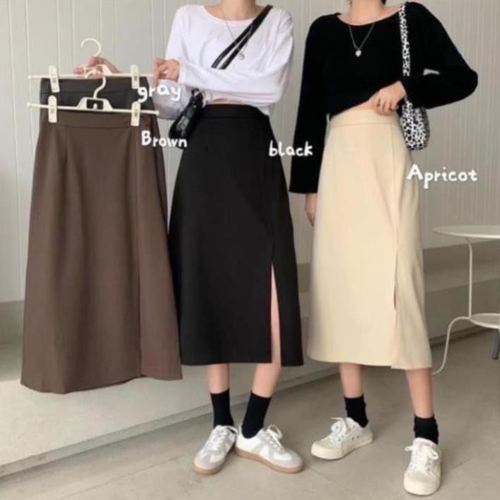 [Sale Khủng] chân váy a xẻ cạnh, chân váy dài ulzzang {Quà Tặng} dễ thương | BigBuy360 - bigbuy360.vn