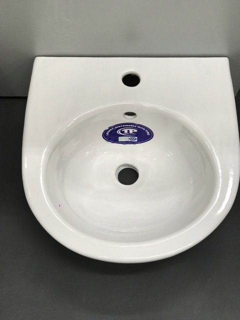 LAVABO RỬA MẶT NHỎ GỌN TREO TƯỜNG 282 CÓ BAS GẮN SIZE 40x40