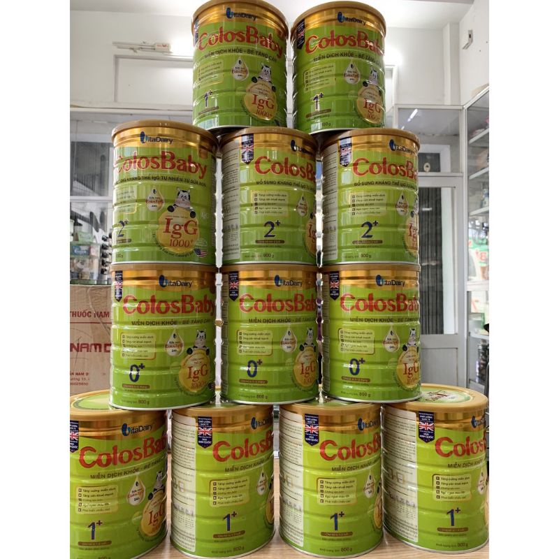 Sữa bột Colosbaby, 800g Gold 1000lgG 0+, 1+, 2+
