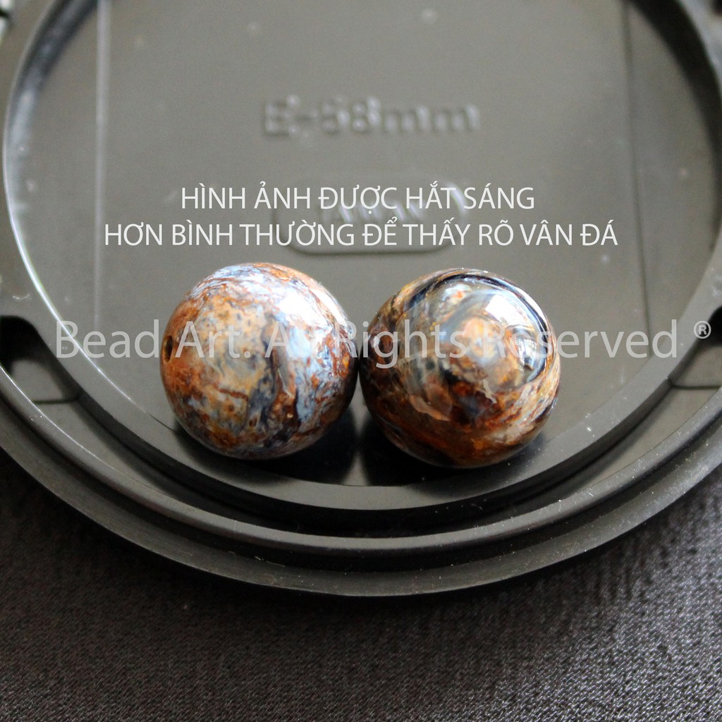 [1 Hạt] 11MM Đá Giông Bão (Pietersite) AAA, Đá Phối Vòng Tay Phong Thuỷ, Làm Trang Sức, Chuỗi Hạt S47 - Bead Art