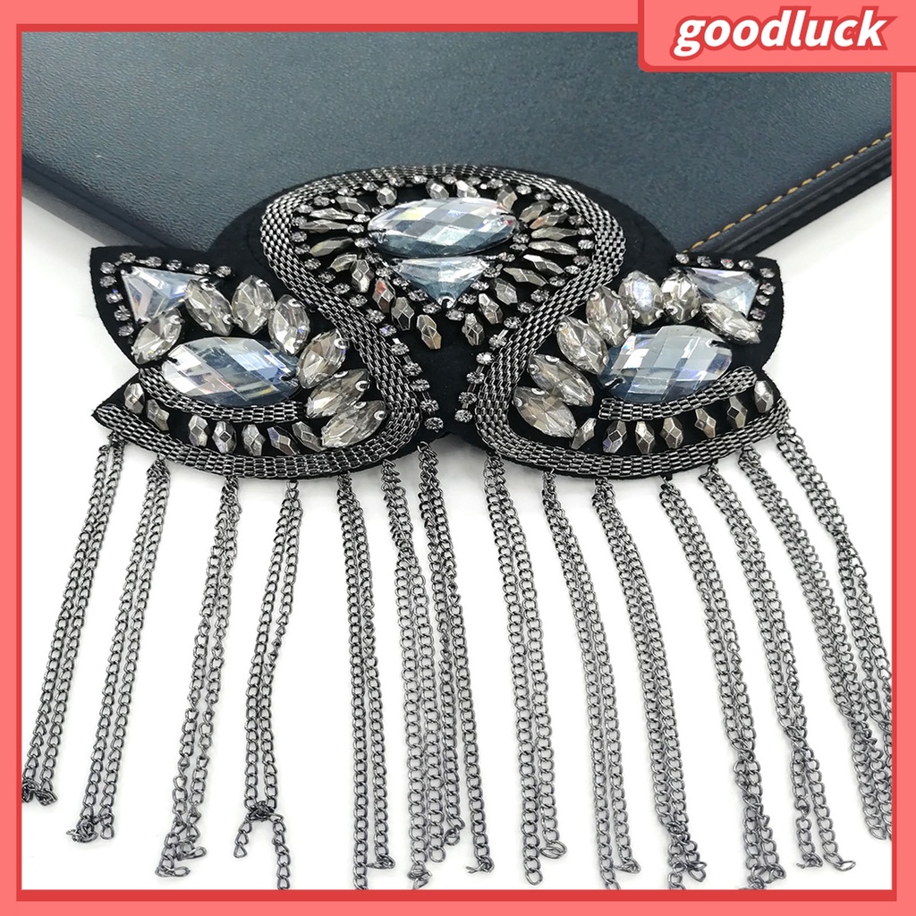 Goodluck| Trâm Cài Áo Đính Đá Phối Tua Rua Thời Trang Cho Nữ