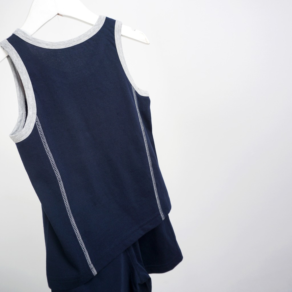 Bộ Mặc Nhà Ba Lỗ Cotton Bé Trai Active