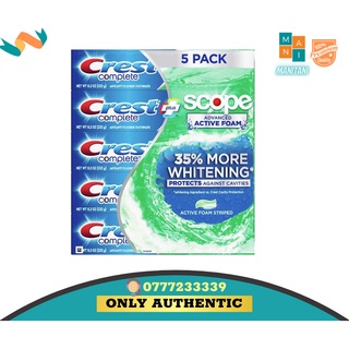 Kem đánh răng Crest complete Extra Whitening Scope Advanced Active Foam 232g