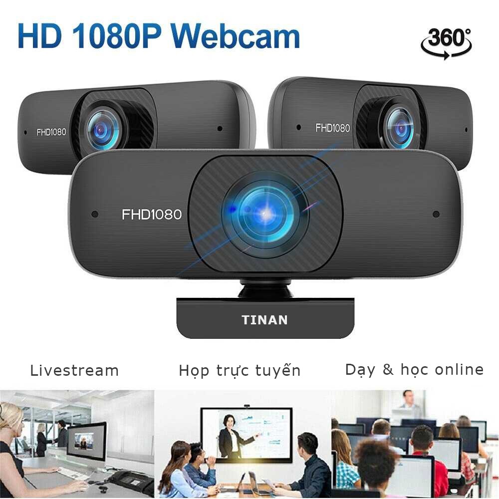 [ 1080P, Micro, 100 ° góc rộng ] Webcam C60 1080P Full HD Kèm Micro, Xoay 360 Độ, Góc nhìn siêu rộng, Hội Nghị Online