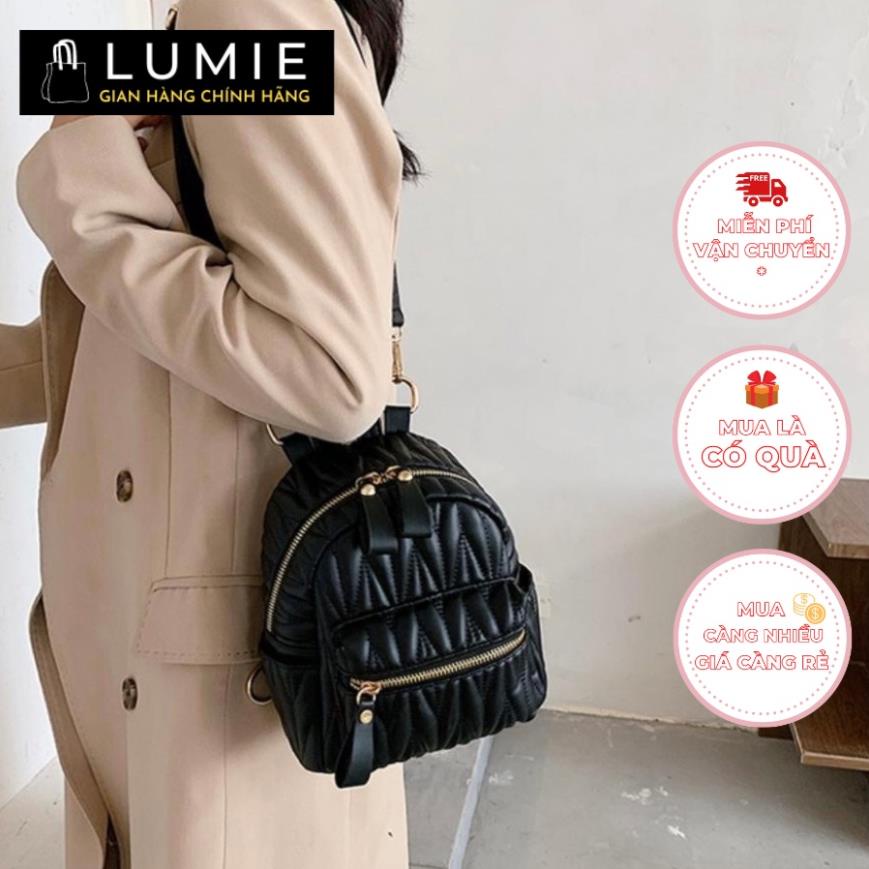 Balo Túi xách nữ Lumie đeo chéo, đe vai, túi đi chơi, đi học, da cao cấp, phong cách hàn quốc size 20cm LB188