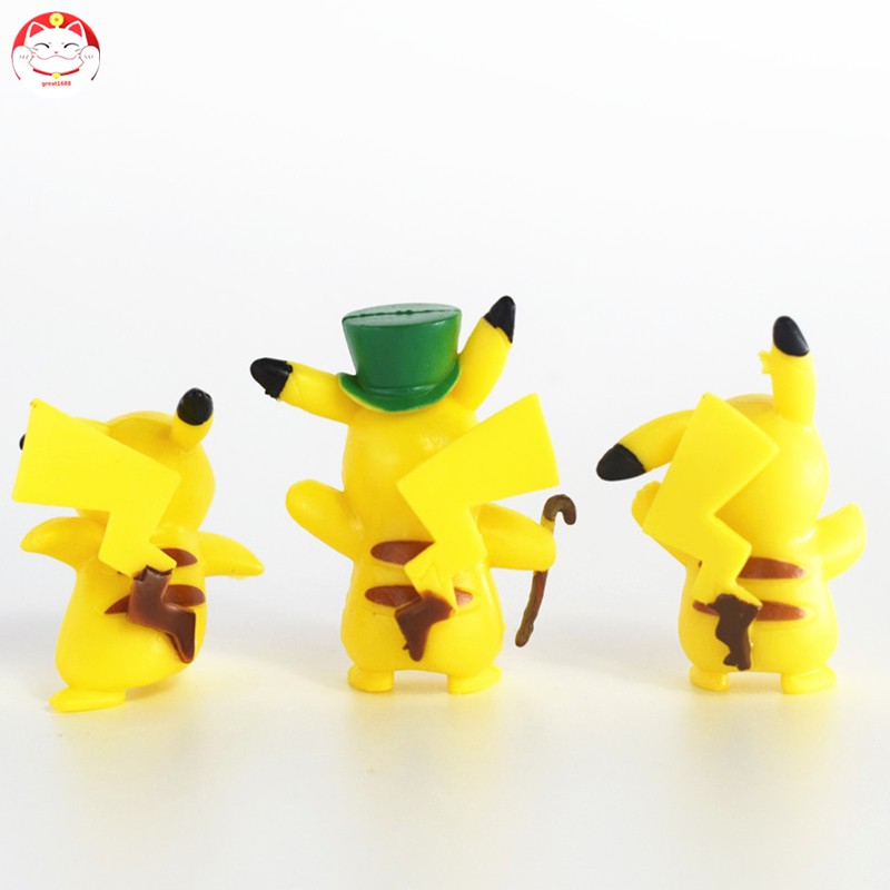 Bộ 6 Mô Hình Pikachu Trang Trí Tiểu Cảnh