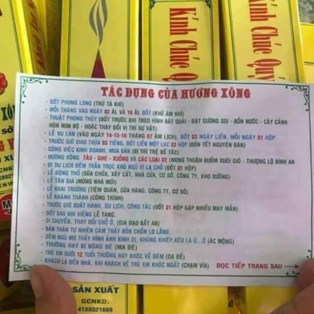 Nhang xông phong thuỷ giá rẻ bất ngờ