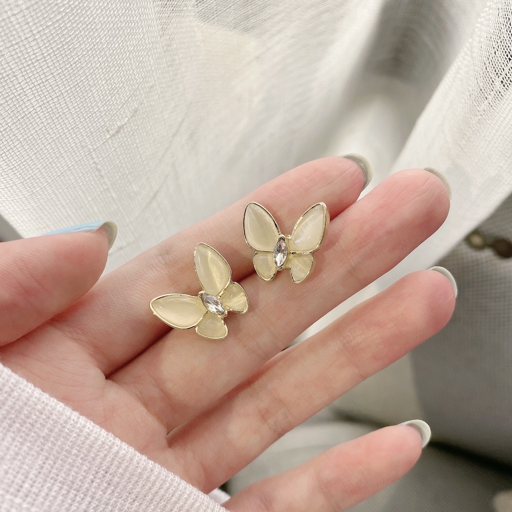 Bông tai hình bướm đính đá sang trọng cho nữ