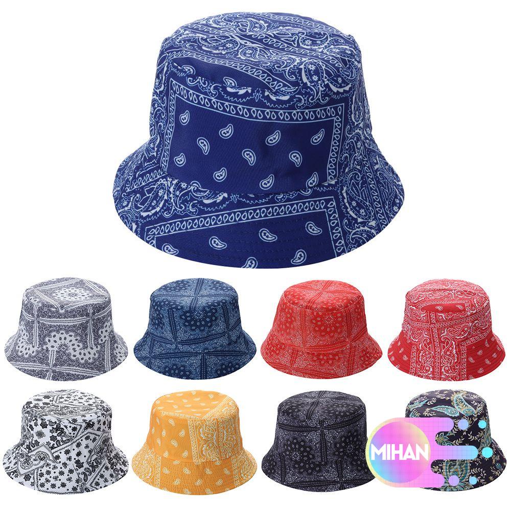 Mũ bucket chống nắng hai mặt in hình Paisley MIHAN1 cho nam và nữ