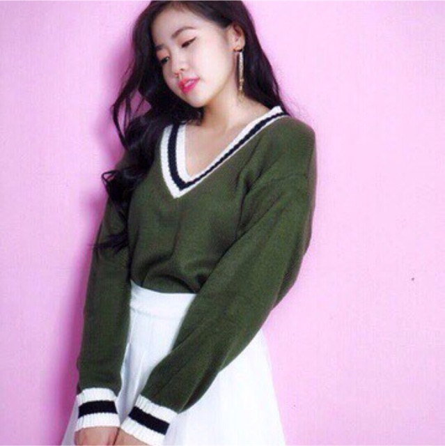 Áo Len Miss cổ tim ulzzang | BigBuy360 - bigbuy360.vn