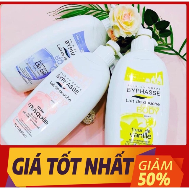 🎊Hàng xịn giá tốt SỮA TẮM BYPHASSE 1 Lít