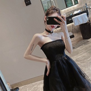 Đầm Ống Xòe Kèm Chocker Gợi Cảm