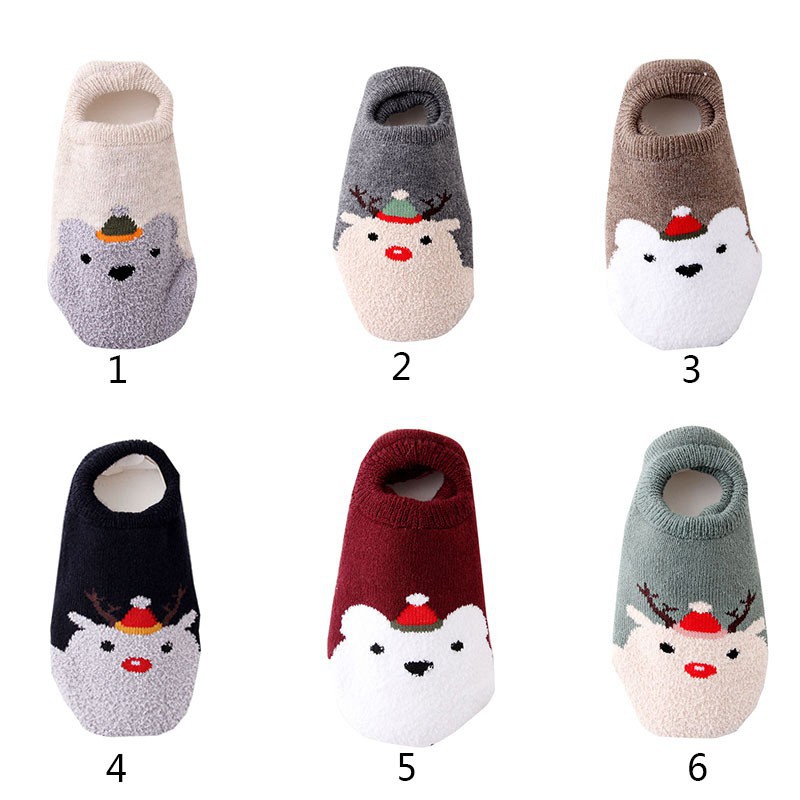 Vớ cotton giữ ấm chân chống trượt cho bé sơ sinh