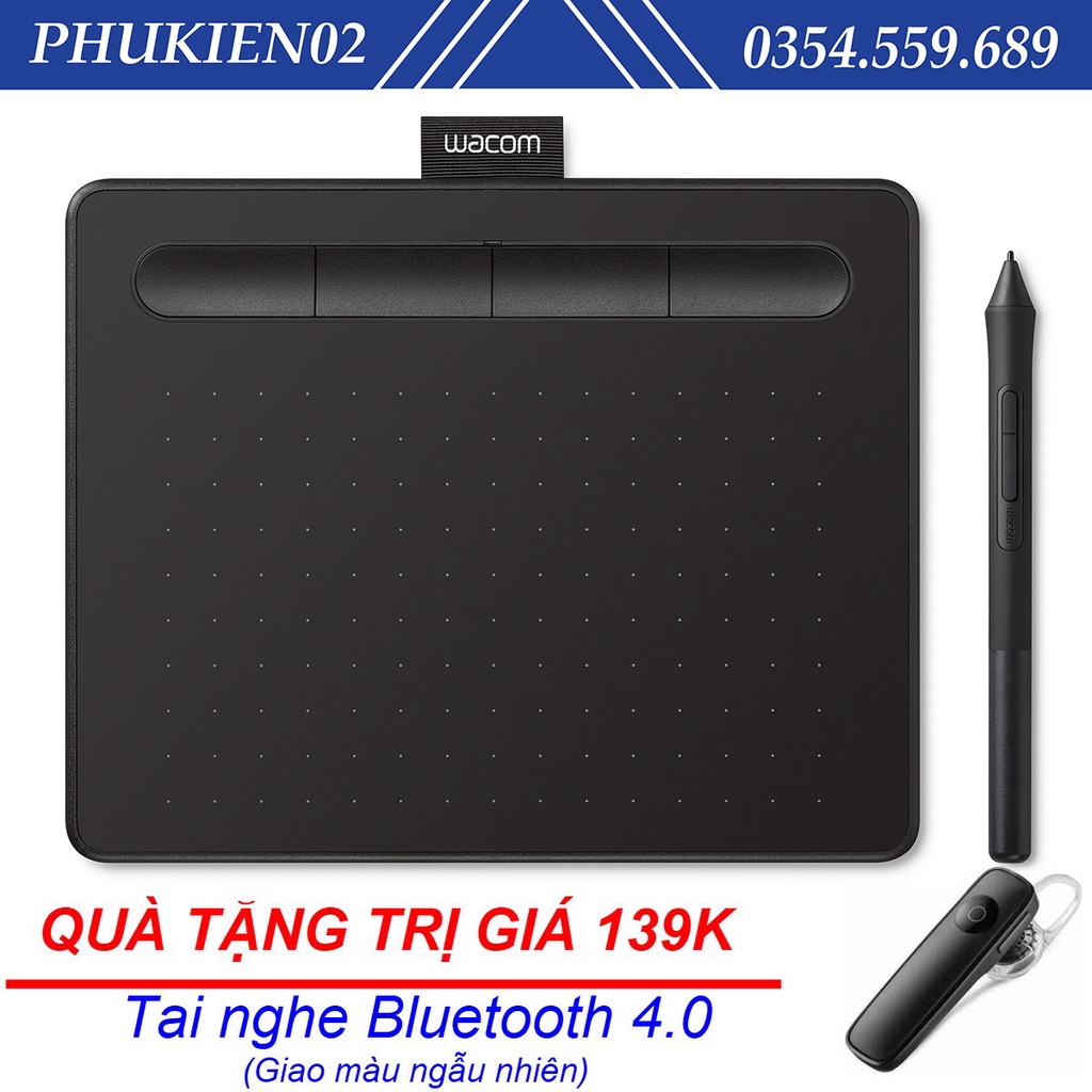 (Quà tặng 139k) Bảng Vẽ Wacom Intuos S CTL-4100 - Hàng Chính Hãng