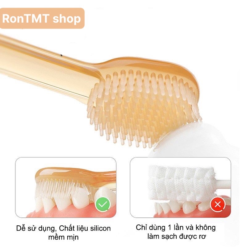 Sét Rơ Lưỡi + Bàn Chải Silicon Cho Bé 0-18 THÁNG