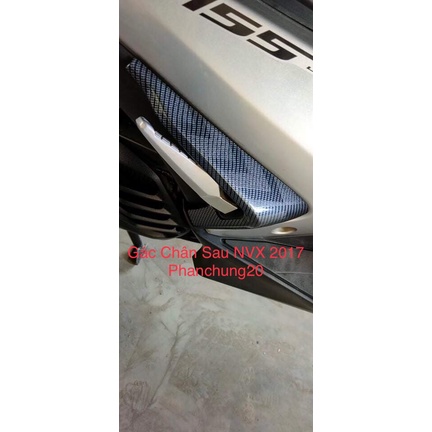 ỐP GÁC CHÂN SAU DÙNG CHO XE NVX 2016 2017 2018 2019 2020  CACBON