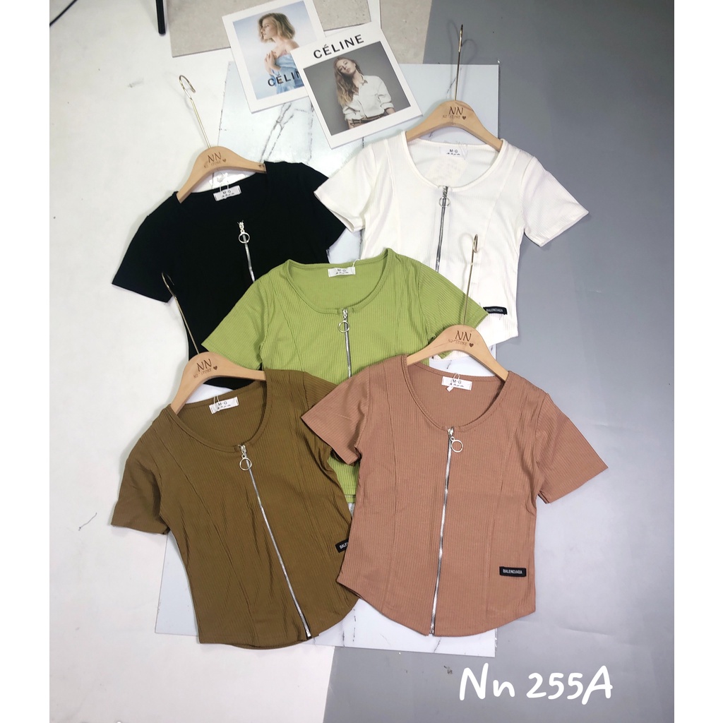 Áo thun khóa vạt bầu hot _ Chất đẹp