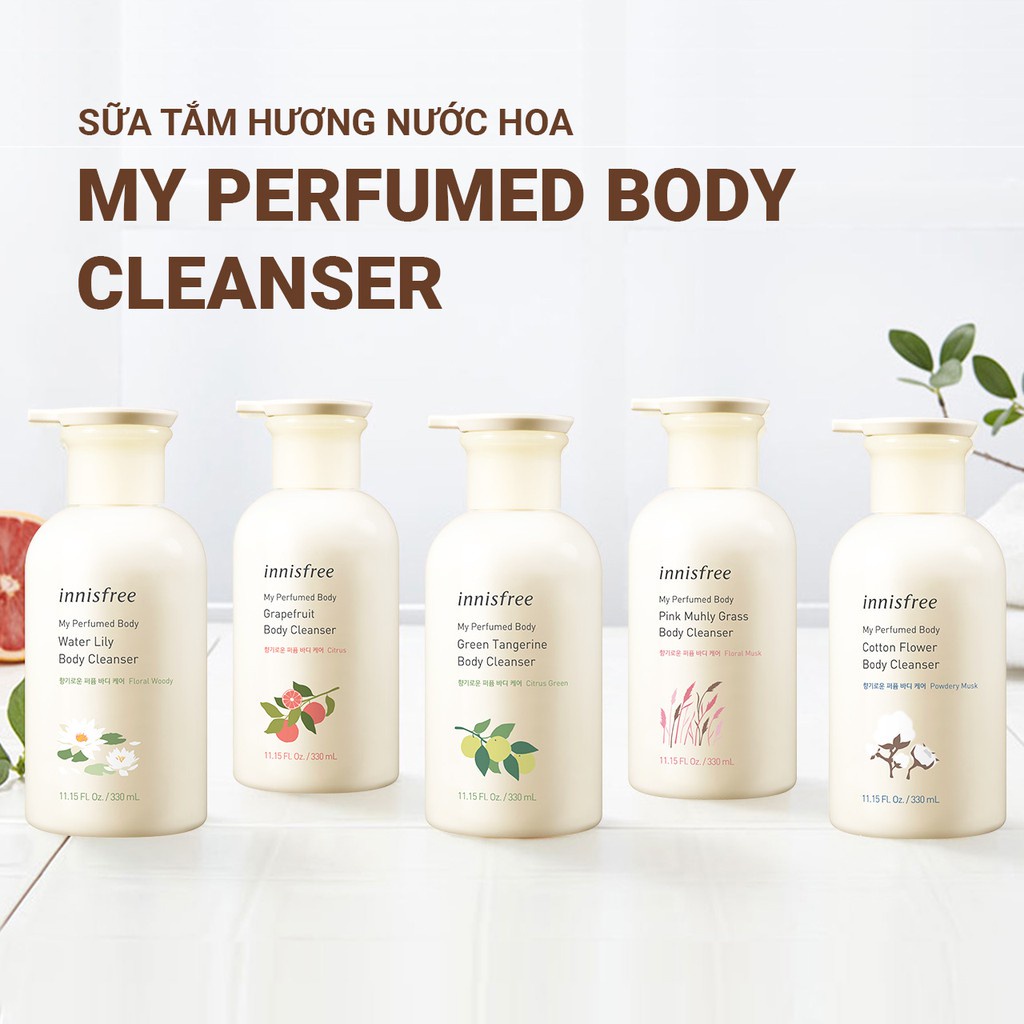 [Mã COSIF05 giảm 10% đơn 400K] Sữa tắm hương nước hoa innisfree My Perfumed Body Cleanser 330ml