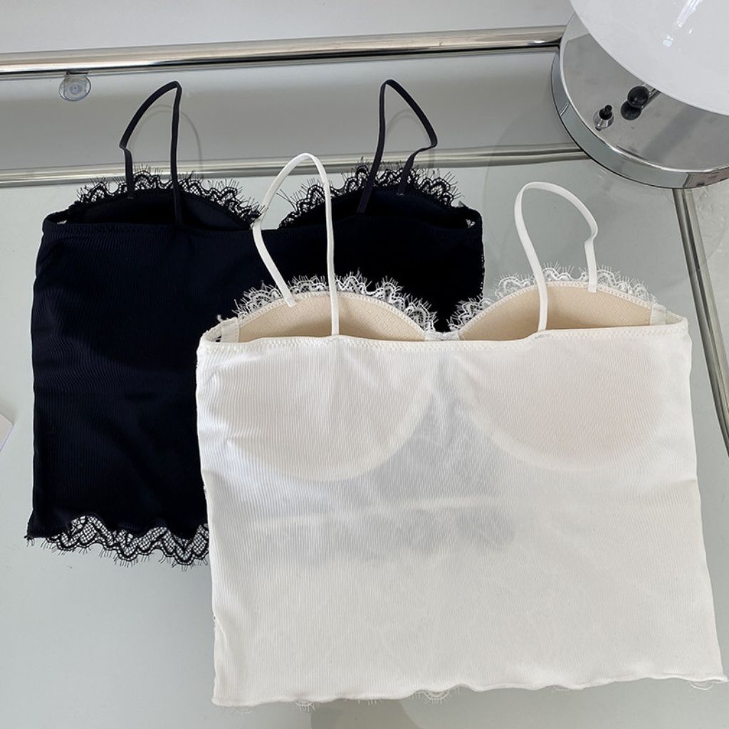 Áo bra nữ 2 dây ren sexy gợi cảm đệm mút mỏng nâng ngực họa tiết hoa quyến rũ DOPICO B2206