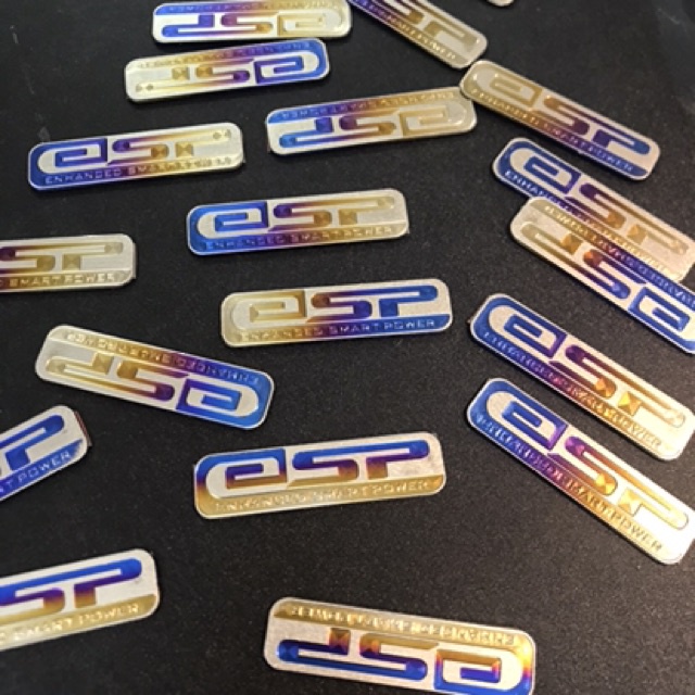 Logo titan ESP dán pô e các dòng xe tay ga như Sh, Vario, Clik, AB, Vision..