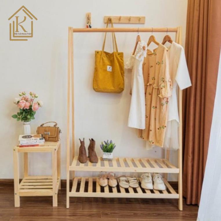 Kệ Treo Quần Áo, Giá Treo Quần Áo Chữ A 2 Tầng Gỗ MDF - Chống Mối Mọt Chịu Tải Tốt - 6868