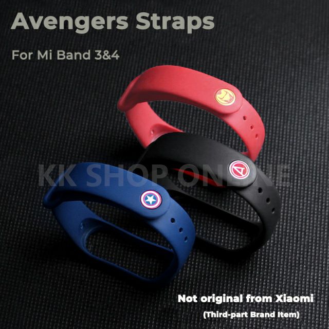 Dây đeo / Nút Avengers thay thế cho Xiaomi Miband 3/4/5/6