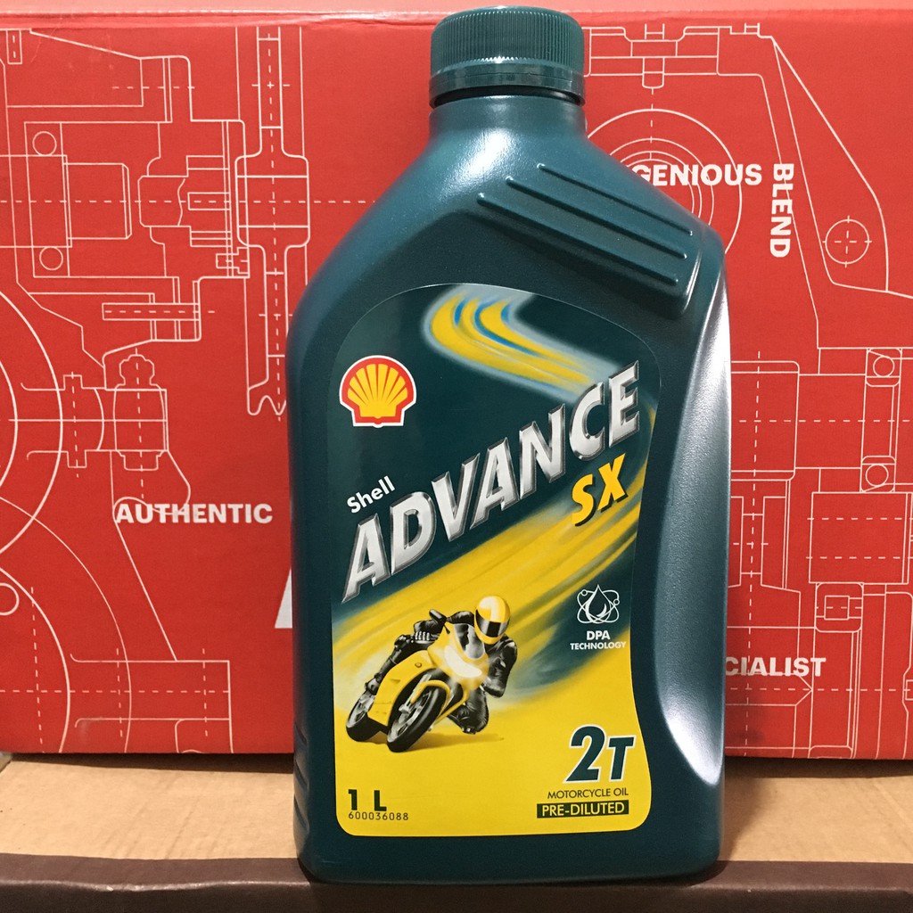 Nhớt 2 thì SHELL ADVANCE SX 2 chai 1L