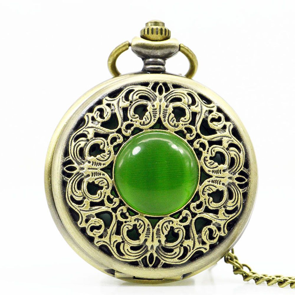 Đồng hồ quả quýt chạm khắc họa tiết bỏ túi có dây cho nam & nữ
