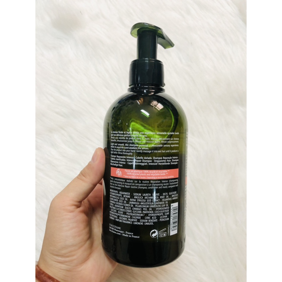 LOCCITANE Dầu Gội, Dầu Xả Phục Hồi Chuyên Sâu Cho Tóc Khô và Hư Tổn L'OCCITANE Intensive Repair 500ml