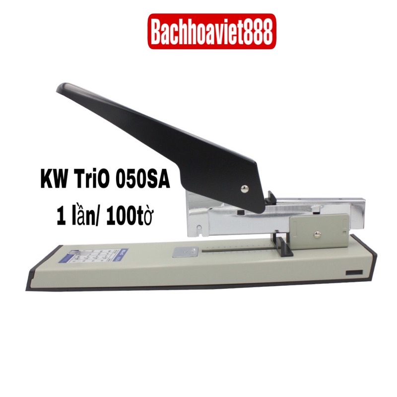 Dập đại Trio KW 050SA, máy bấm kim lớn 050SA dập 100 tờ hàng chính hãng