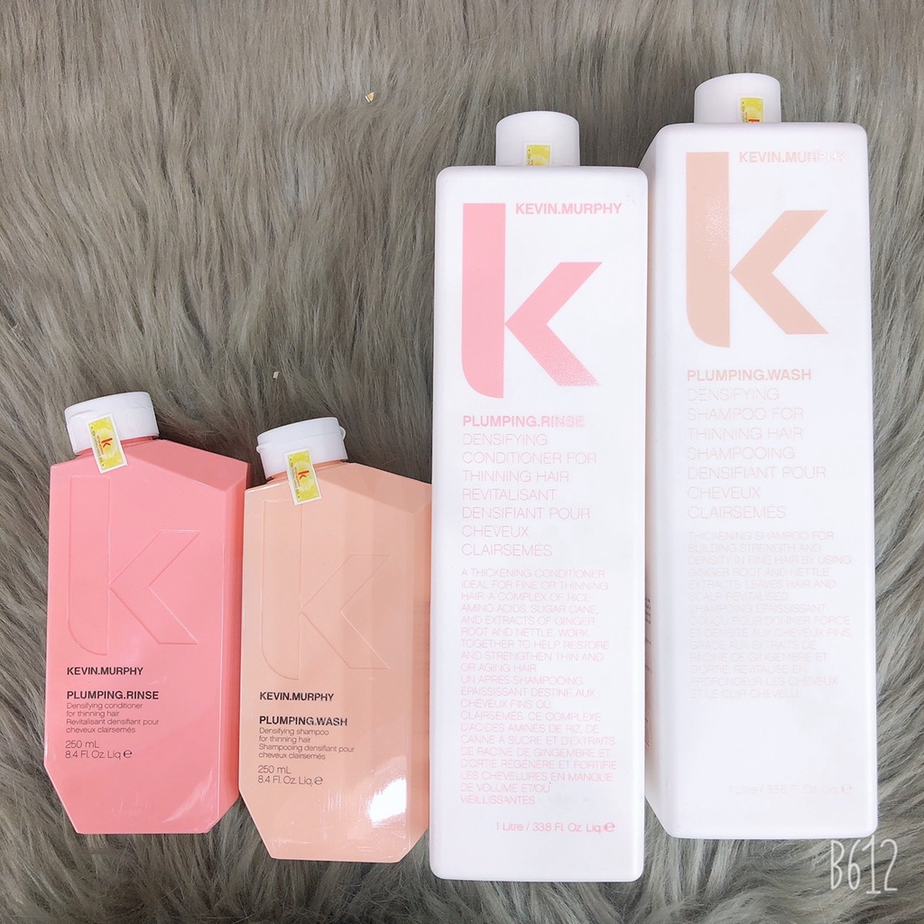 BỘ GỘI XẢ KÍCH THÍCH MỌC TÓC DÀNH CHO TÓC ÍT ,MỎNG,RỤNG PLUMPING.WASH KEVIN.MURPHY 1000ML