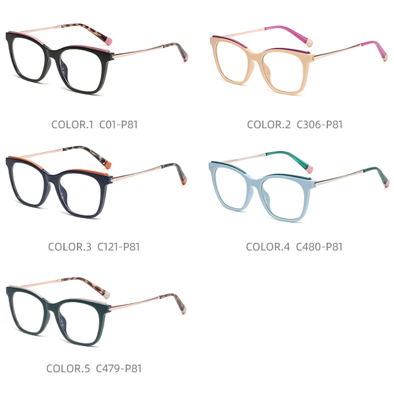 Mắt kính ZELIN TJ811 gọng mắt mèo bằng kim loại chống ánh sáng xanh thời trang cho nữ