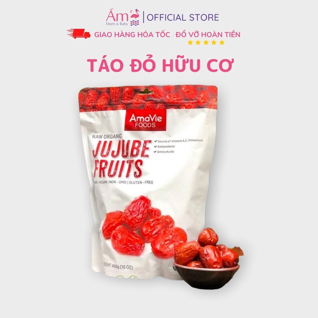 Thực Phẩm Organic Táo Đỏ Kỷ Tử Hữu Cơ Ấm Baby Giàu Chất Dinh Dưỡng Ấm Gift Decor