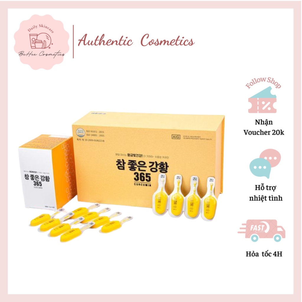 TINH CHẤT NGHỆ NANO 365 CURCUMIN PREMIUM HÀN QUỐC - FULL HỘP (32-96 TÉP)