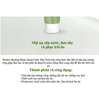 MẶT NẠ HUXLEY HEALING MASK KEEP CALM