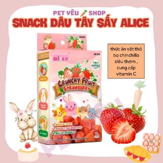 Snack dâu tây sấy alice thức ăn vặt thỏ bọ chinchilla siêu thơm ngon hấp