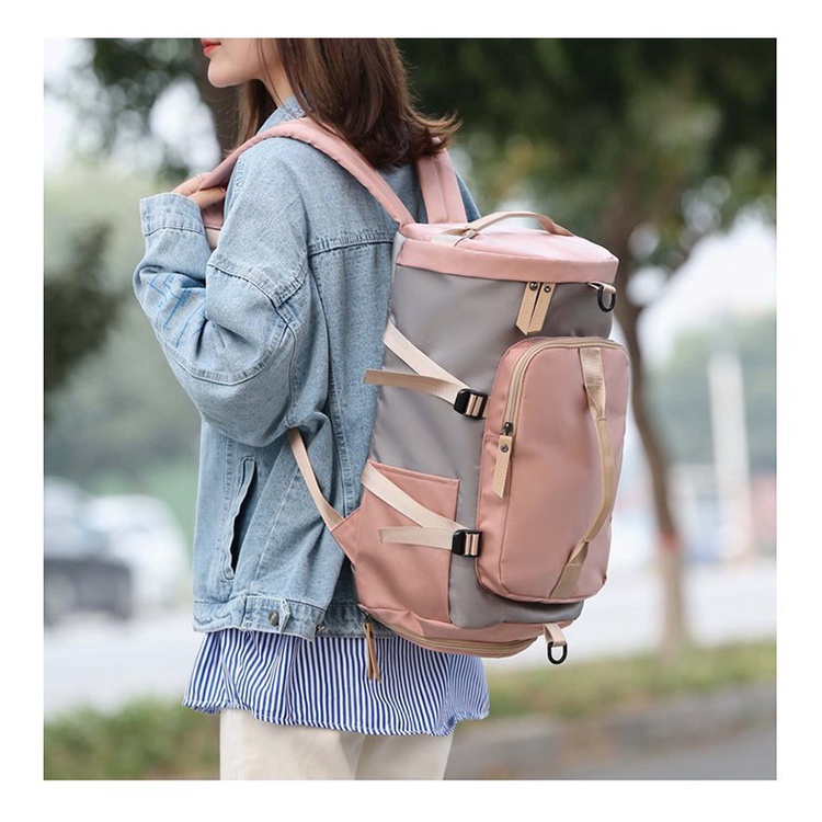 Balo thể thao kiêm túi xách nữ, balo du lịch có ngăn giày, chống nước, chống sốc tốt, PKC-BL14