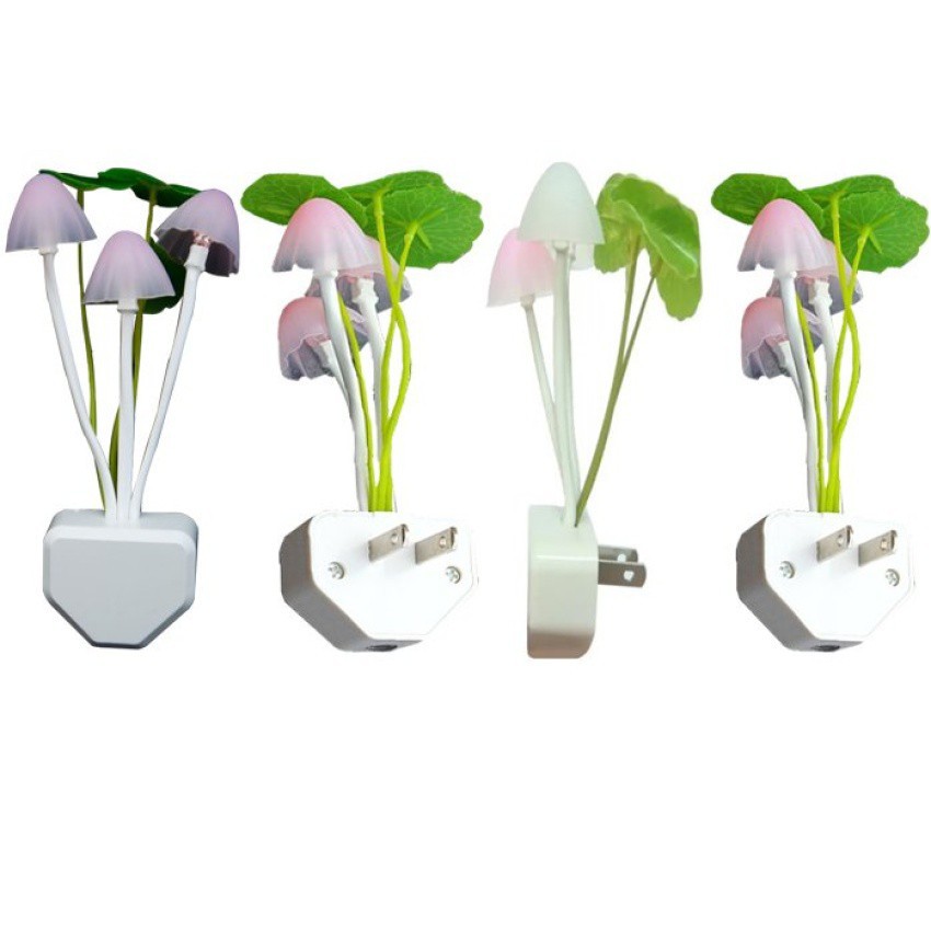 Bộ 02 đèn ngủ avata hình nấm cảm ứng ánh sáng đổi màu