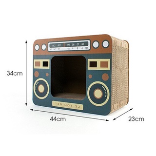 Bàn cào móng cho mèo radio, nhà cào móng mèo radio kết hợp ổ nằm cao cấp - halopet