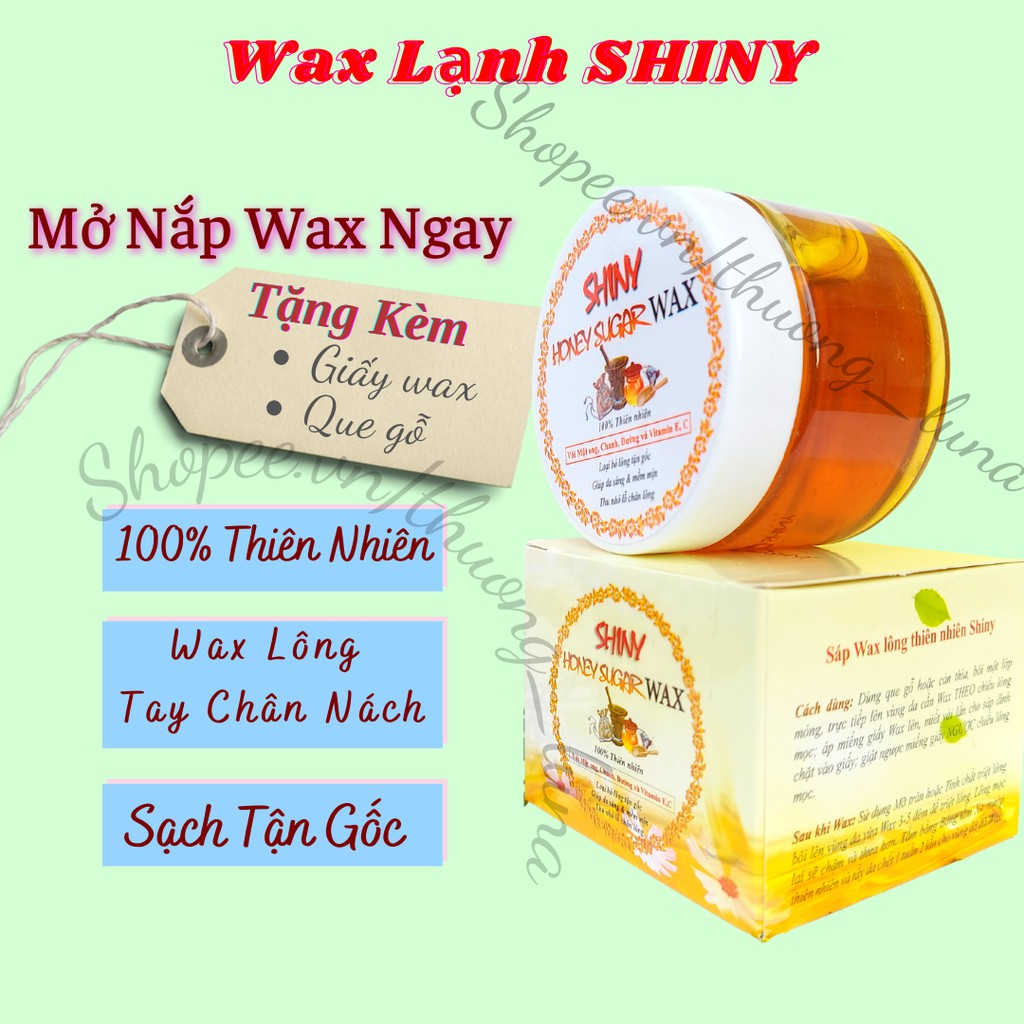 Wax lông lạnh mật ong shiny handmade &amp; mỡ trăn triệt lông, wax sạch lông tay, chân, nách, bikini