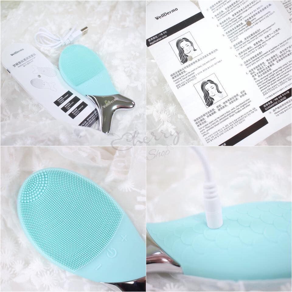 Máy rửa mặt 2in1 WellDerma Cleansing Fish | WebRaoVat - webraovat.net.vn