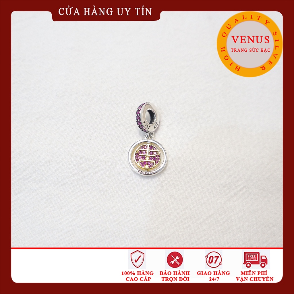 Charm chữ Cát- Bạc 925- Mã sản phẩm VENUSCAT