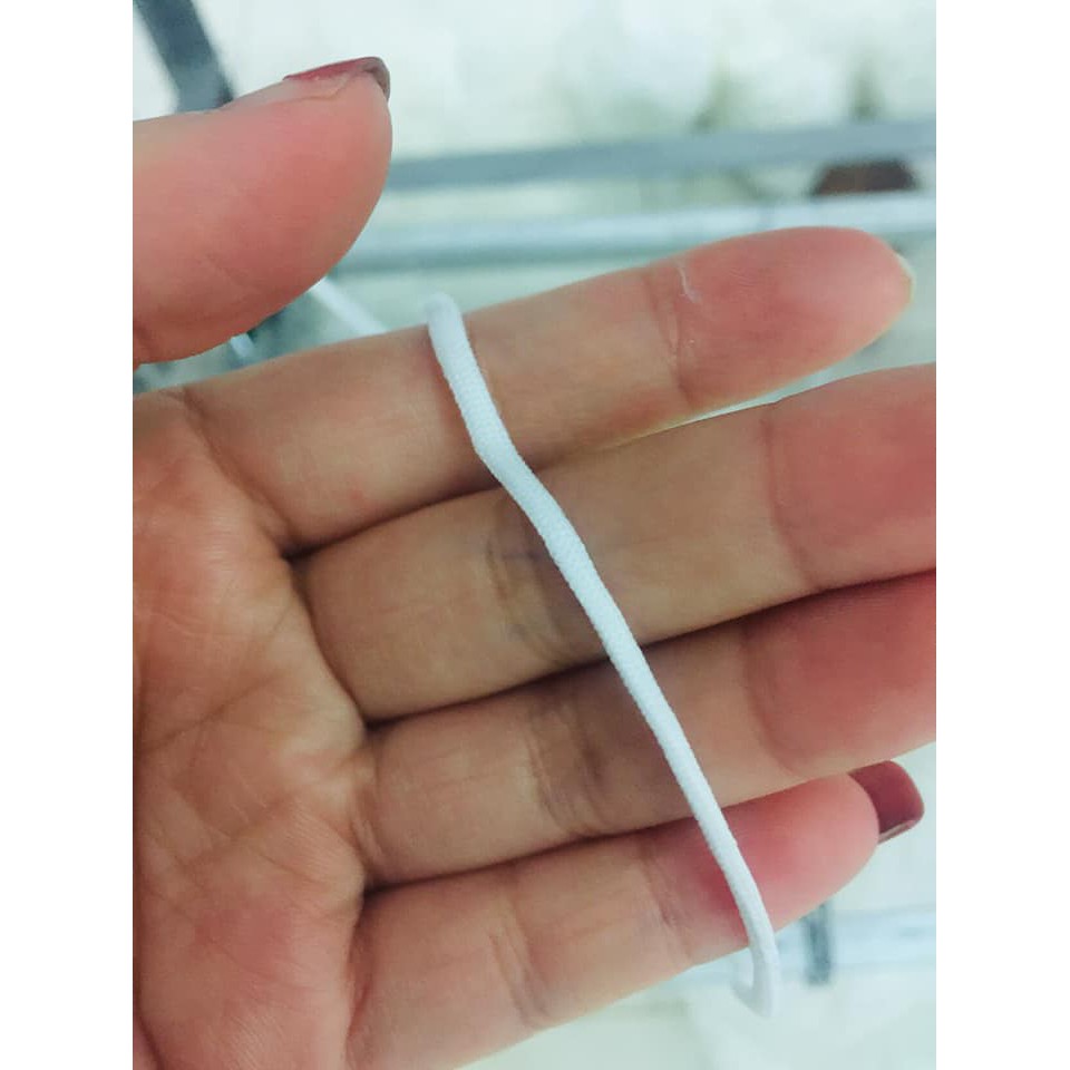 10 mét Dây thun 3li may khẩu trang. dây may khẩu trang. chun khẩu trang . Cuộn 10k/cuộn 10m