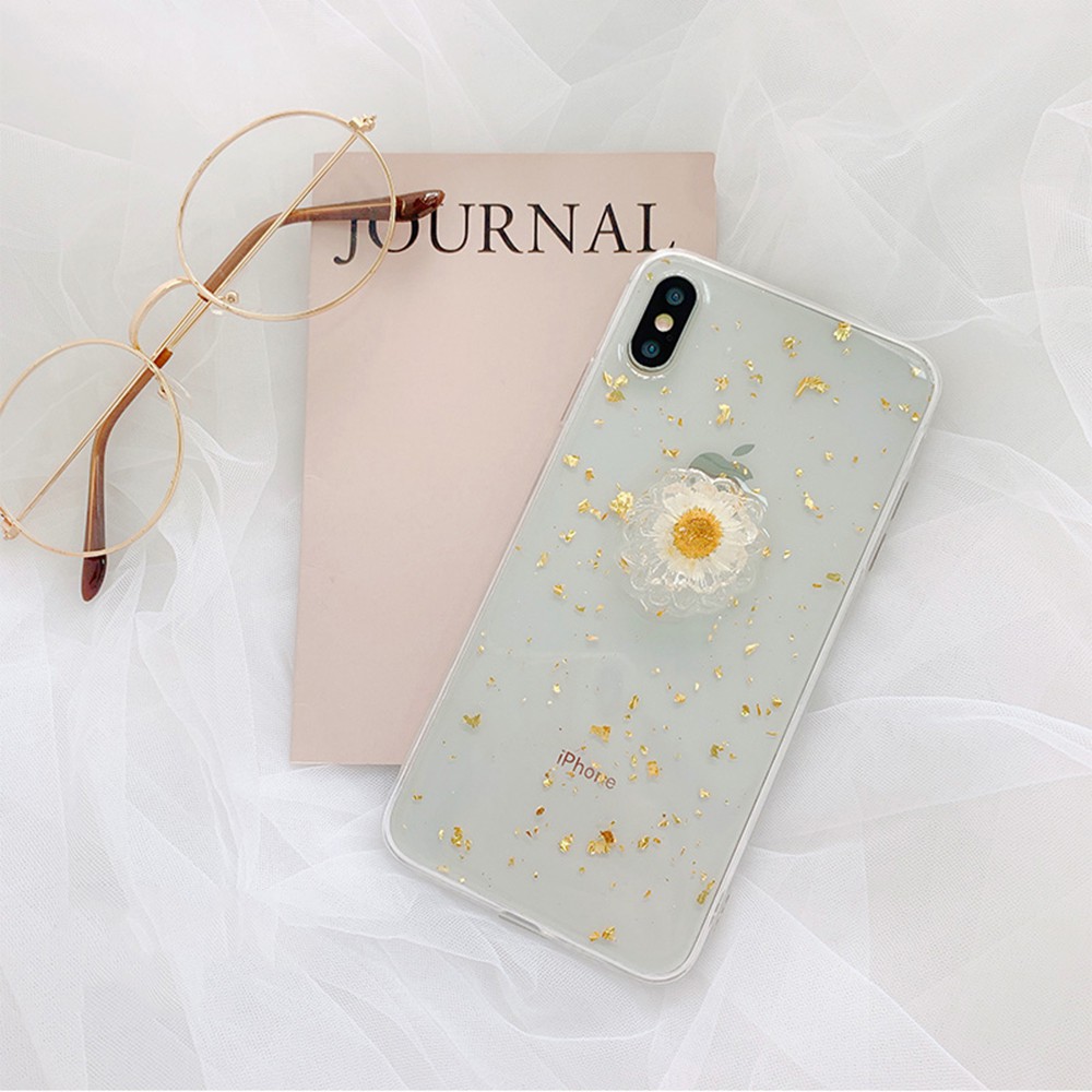 Ốp Điện Thoại Trong Suốt Họa Tiết Hoa Cúc Xinh Xắn Cho iPhone 11Pro Max 8plus XS XR X | BigBuy360 - bigbuy360.vn