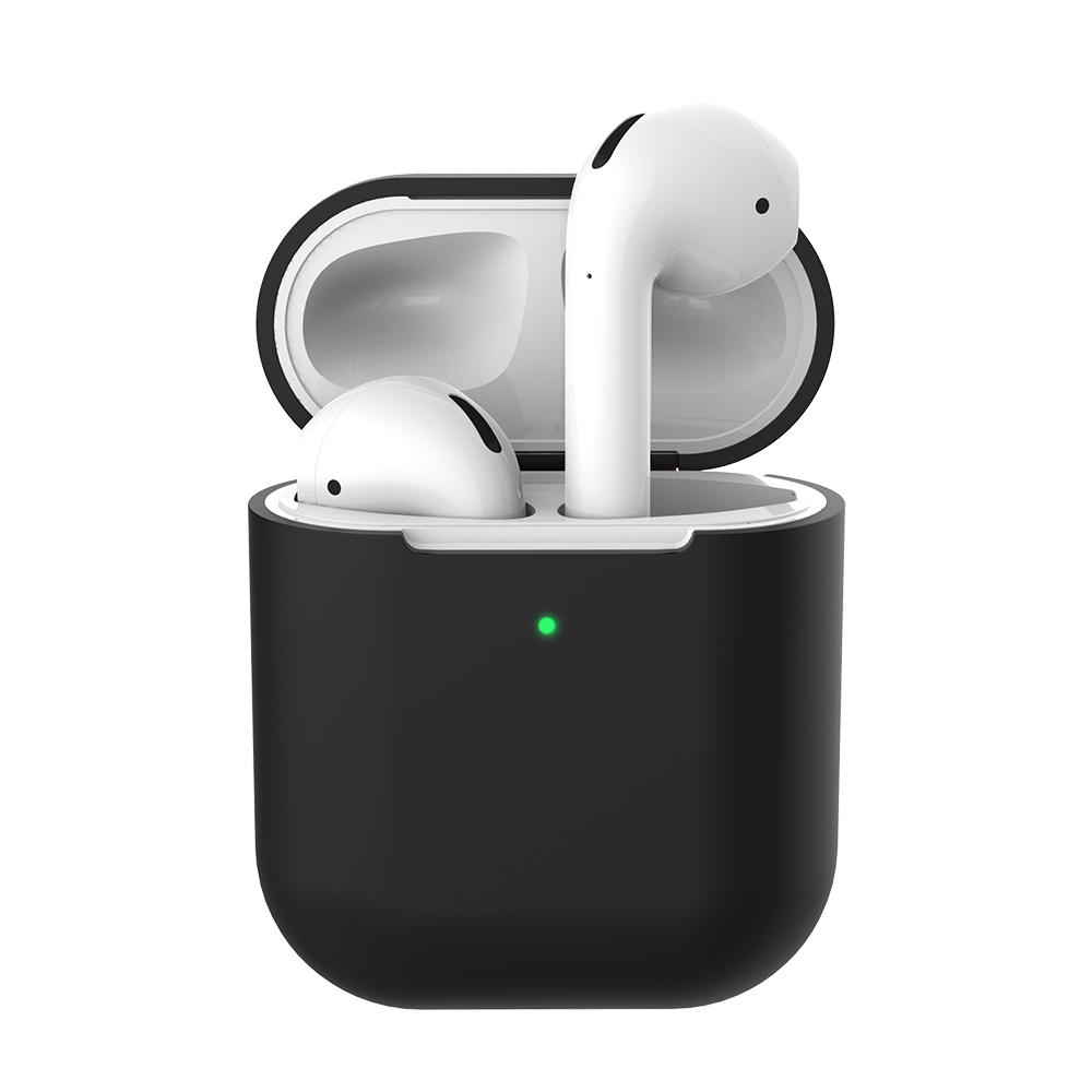Vỏ bảo vệ hộp sạc tai nghe không dây bluetooth bằng silicon thích hợp cho Apple AirPods 2