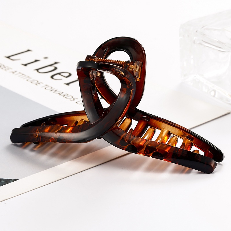 Haimeikang Kẹp tóc màu trơn phong cách retro sành điệu cho nữ