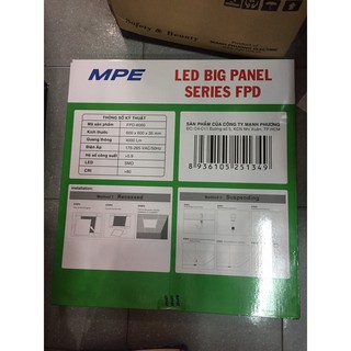 ĐÈN LED PANEL 600 x 600 FPD-6060 MPE