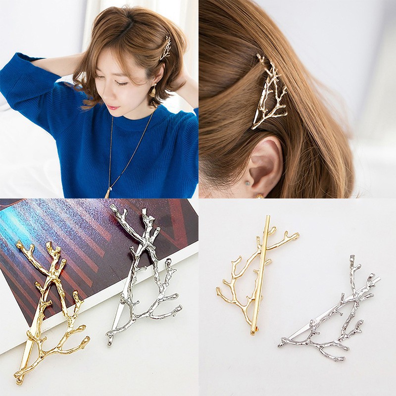 Kẹp tóc hình nhành cây dễ thương cho nữ