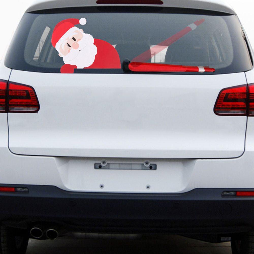 SHOUKEY Sticker Dán Cửa Sổ Xe Hơi Trang Trí Giáng Sinh DIY